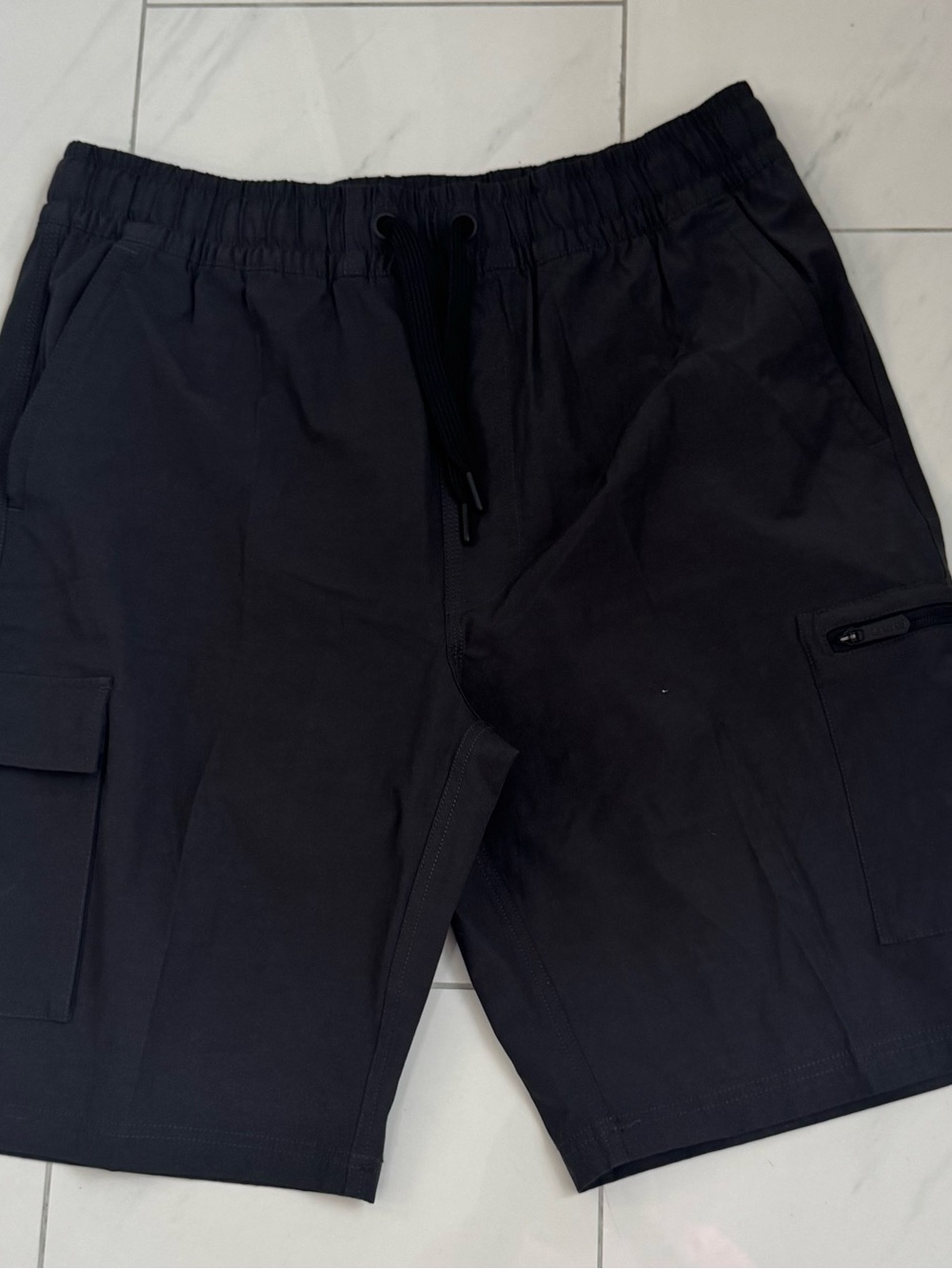 Champs Black Cargo Drawstring Shorts